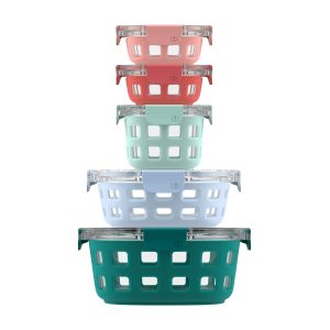 Ello Duraglass? Round Meal Prep Containers. Set of 5